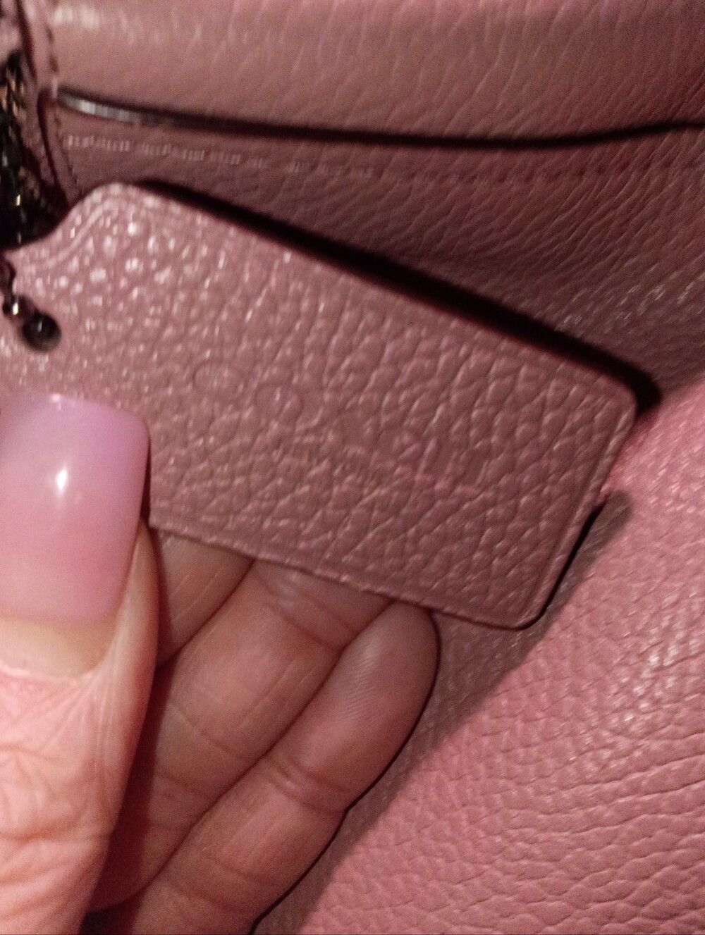 Coach Dusty Rose Pebbled Leather Shoulder Bag - Picture 3 of 8